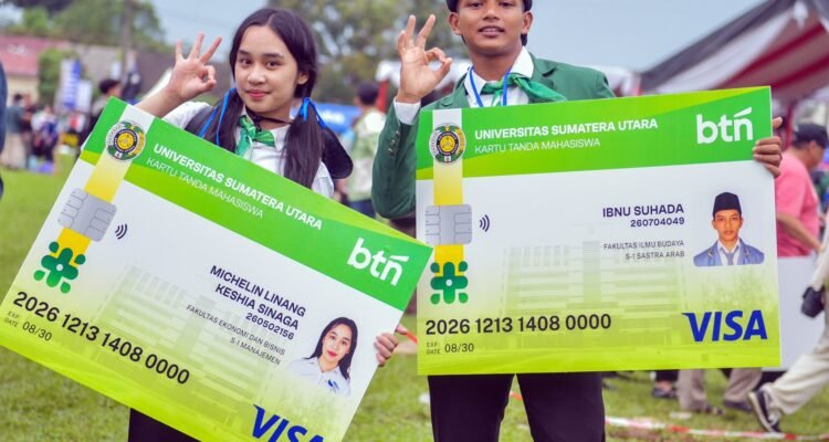 KTM Mahasiswa USU Kini Terintegrasi Layanan BTN, 9.800 Kartu Diluncurkan